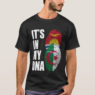 Algerian And Kiribati Mix DNA Heritage Flag T-Shirt