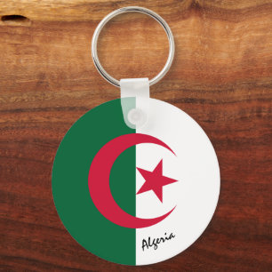 Algerian Flag & Algeria holiday, patriots / sports Keychain