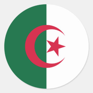 Algerian Flag, Flag of Algeria Classic Round Sticker