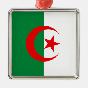 Algerian flag metal ornament