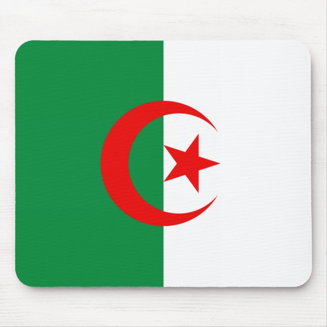 Algerian flag mouse pad (Front)