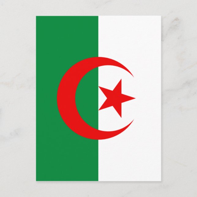 Algerian flag postcard (Front)