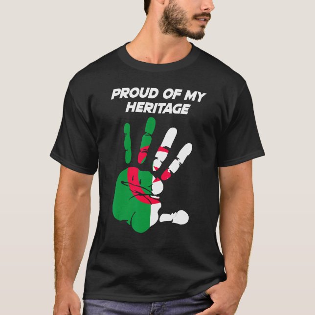 Algerian Flag Printed Palm T-Shirt (Front)