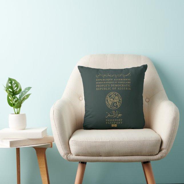 Algerian passport  throw pillow (Chair)