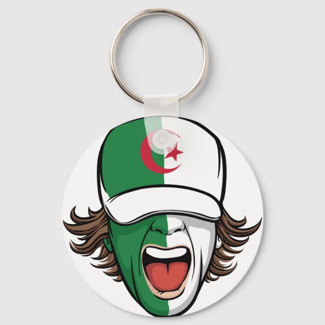 Algerian Sports Fan Keychain (Front)