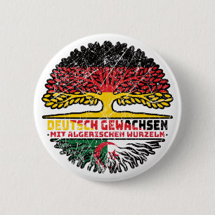 Algerisch Deutsch Deutschland Baum Wurzel 2 Inch Round Button