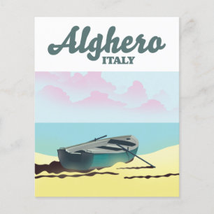 Alghero Italy vintage travel poster Flyer
