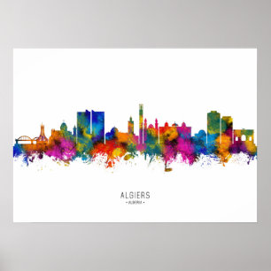 Algiers Algeria Skyline Poster