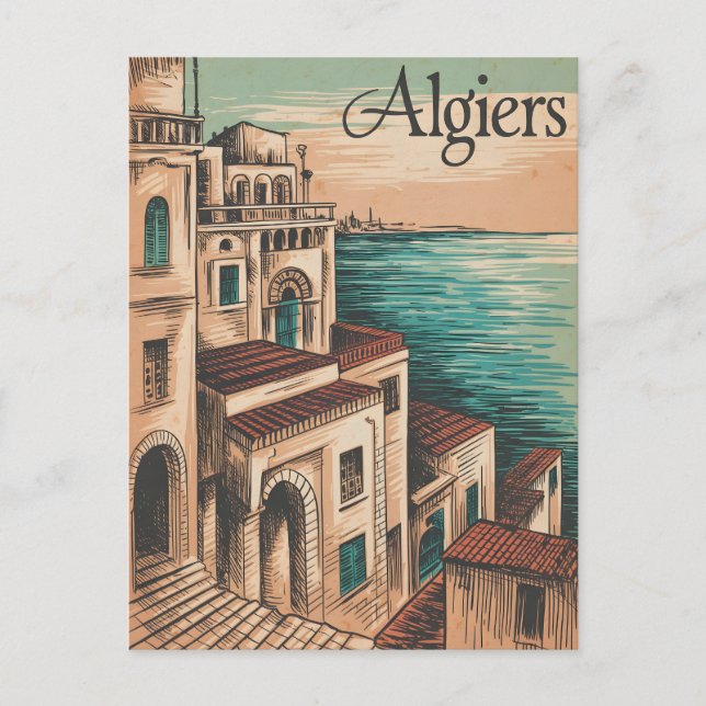 Algiers Vintage Postcard (Front)