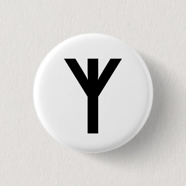 Algiz 1 Inch Round Button (Front)
