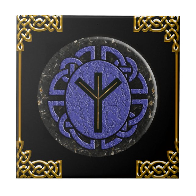 "algiz" elder futhark tile (Front)