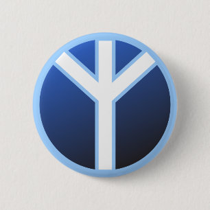 Algiz Rune 2 Inch Round Button