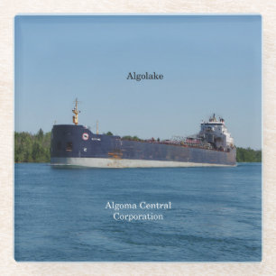 Algolake glass coaster