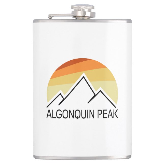 Algonquin Peak Retro Hip Flask (Front)