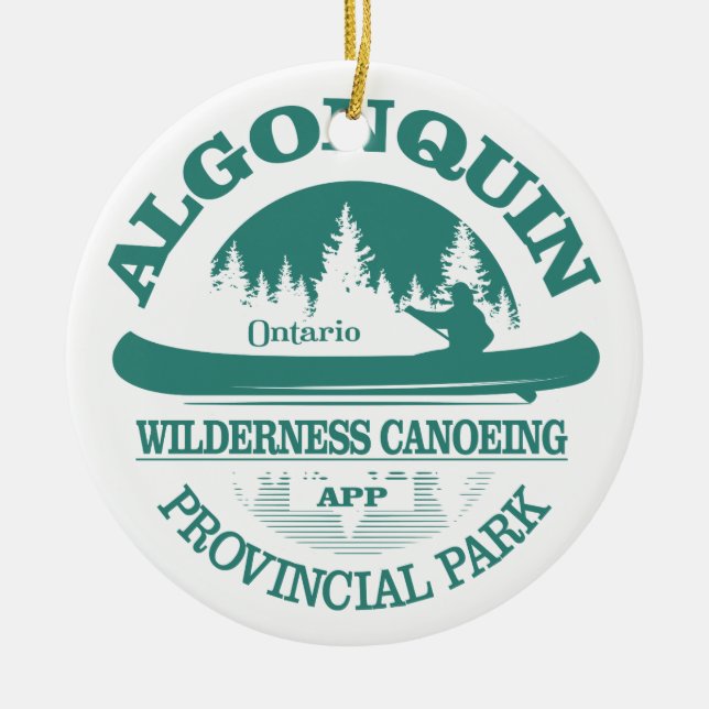 Algonquin Provincial Park Ceramic Ornament (Front)