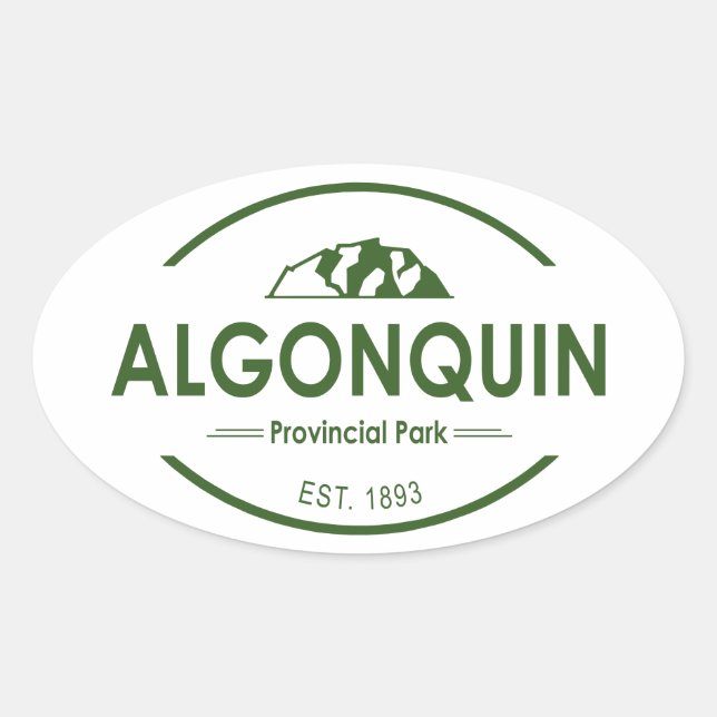 Algonquin Provincial Park Oval Sticker (Front)