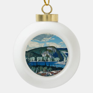 Algonquin Provincial Park Painting by AJ Casson Ceramic Ball Christmas Ornament