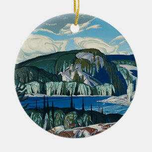 Algonquin Provincial Park Painting by AJ Casson  Ceramic Ornament
