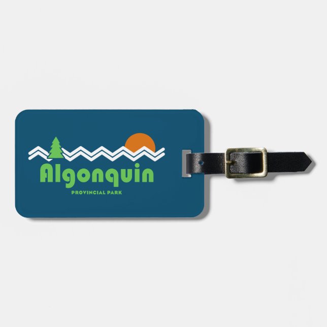 Algonquin Provincial Park Retro Luggage Tag (Front Horizontal)