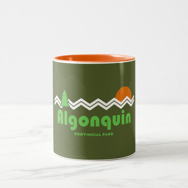 Algonquin Provincial Park Retro Two-Tone Coffee Mug (Center)