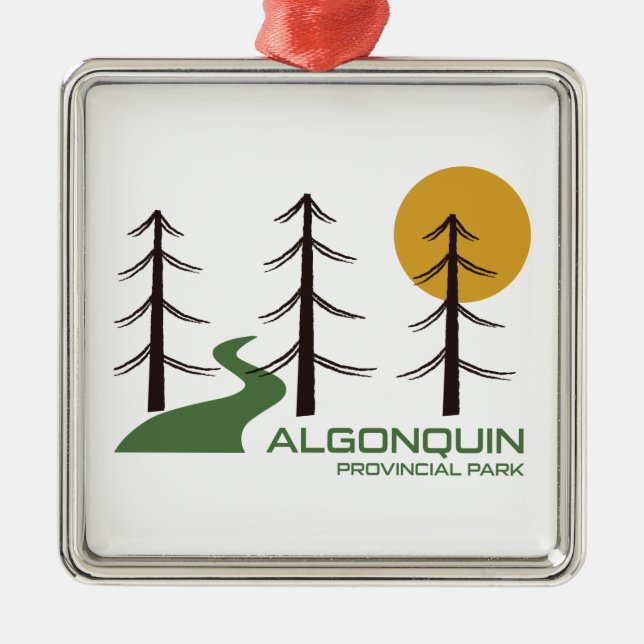 Algonquin Provincial Park Trail Metal Ornament (Front)
