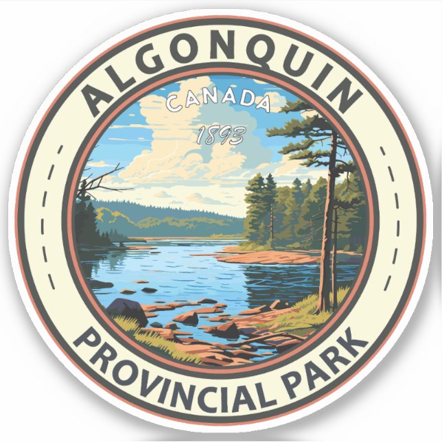 Algonquin Provincial Park Travel Art Vintage (Front)
