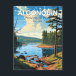 Algonquin Provincial Park Travel Art Vintage Postcard<br><div class="desc">Algonquin Provincial Park vector artwork design.  Its forests,  rivers and numerous lakes,  including the large Lake of Two Rivers,  are home to moose,  bears and common loons.</div>