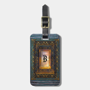 Algortex Elkin Old Book Style Monogram Luggage Tag