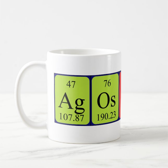 Algoston nom de table périodique mug (Gauche)