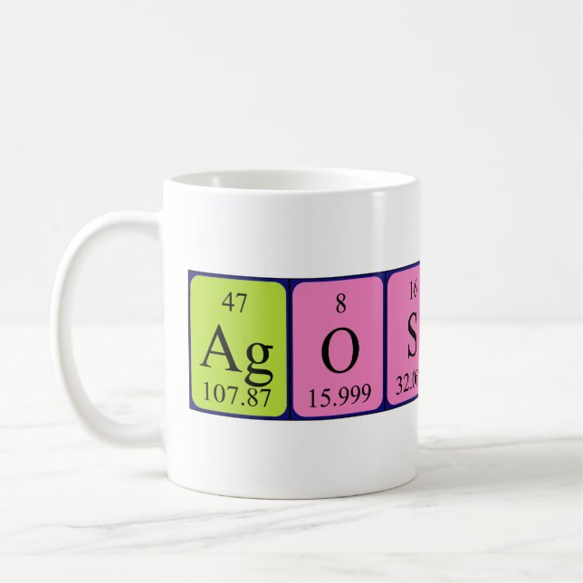 Algoston nom de table périodique mug (Gauche)
