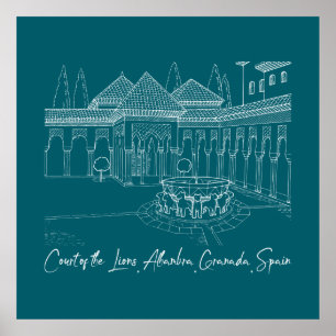 Alhambra Court of the Lions 2 Poster