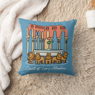 Alhambra Court of the Lions 3 Throw Pillow
