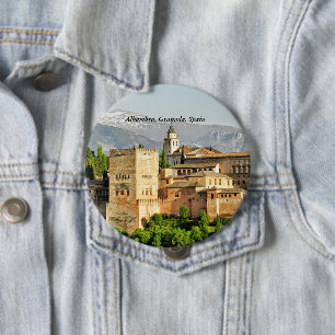 Alhambra, Granada, Andalusia, Spain 4 Inch Round Button