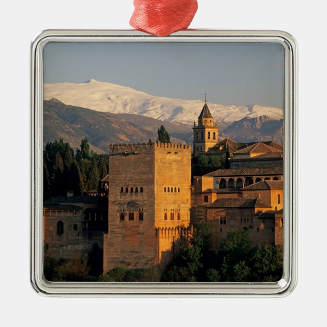 Alhambra; Granada; Andaslusia, Spain, Sierra Metal Ornament (Front)