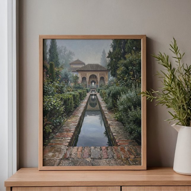 Alhambra Granada Marble Archway Art Canvas Print (Creator Uploaded)