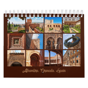 Alhambra, Granada, Spain 12 Month Calendar