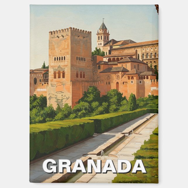 Alhambra Granada Spain Travel Magnet (Front)