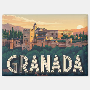 Alhambra Granada Spain Travel Magnet