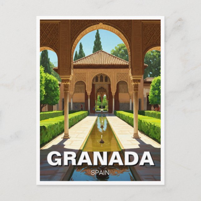 Alhambra Granada Spain Travel Postcard (Front)