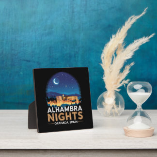 Alhambra Nights- Granada Spain Travel Art Plaque