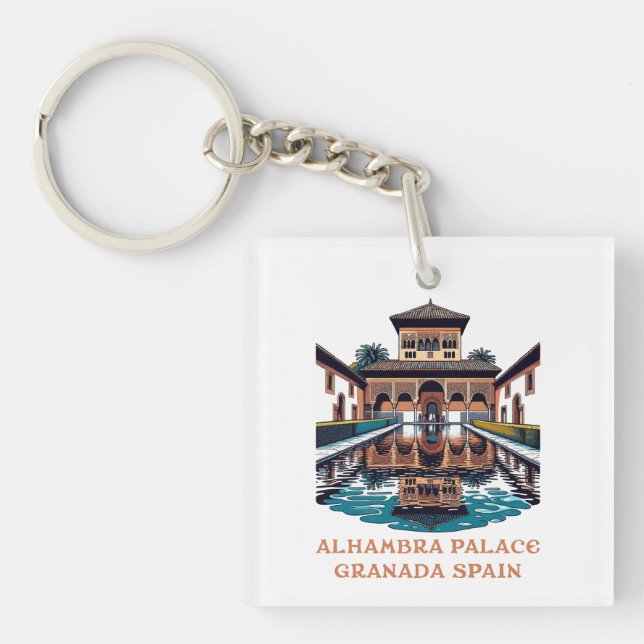 Alhambra Palace Granada Spain Keychain (Front)