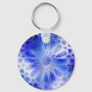 Alhambra Pattern Blue Keychain