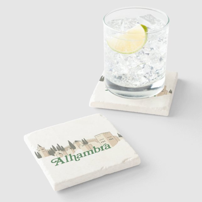 Alhambra Stone Coaster (Side)