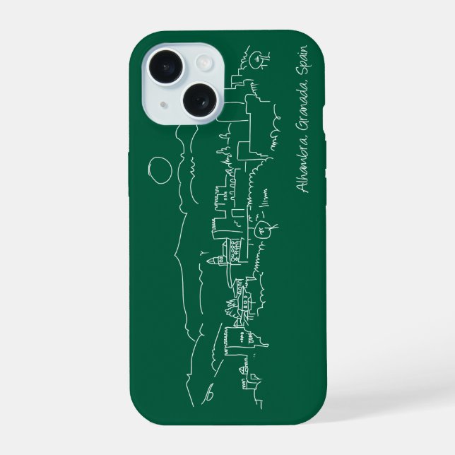 Alhambra Sunset iPhone 15 Case (Back)