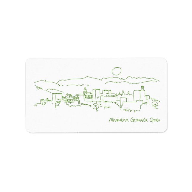 Alhambra Sunset Label (Front)