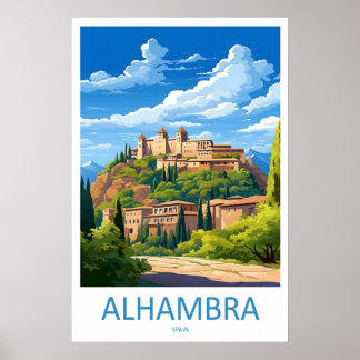 Alhambra Vintage Travel Poster Ski National Park