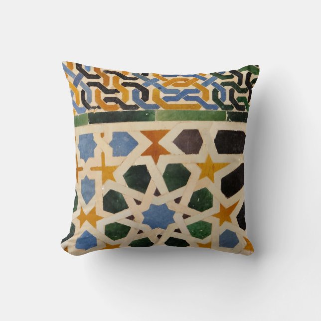 Alhambra Wall Tile #3 Throw Pillow (Front)