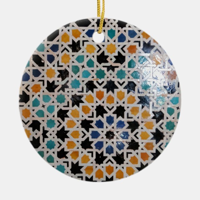 Alhambra Wall Tile #9 Ceramic Ornament (Front)