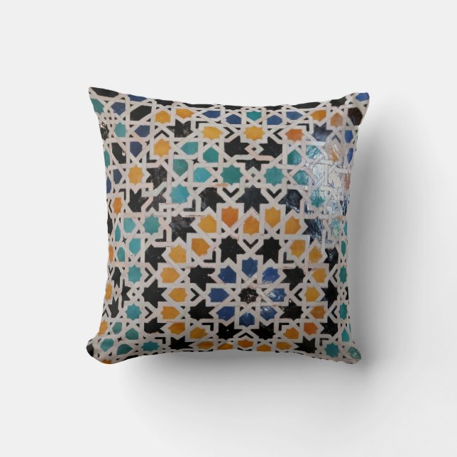 Alhambra Wall Tile #9 Throw Pillow (Front)