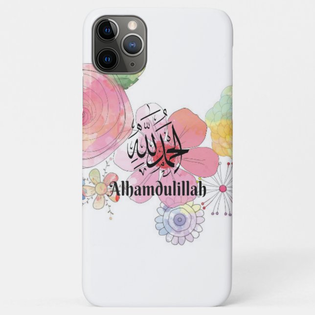 Alhamdulillah Arabic islamic calligraphy Art Case-Mate iPhone Case (Back)